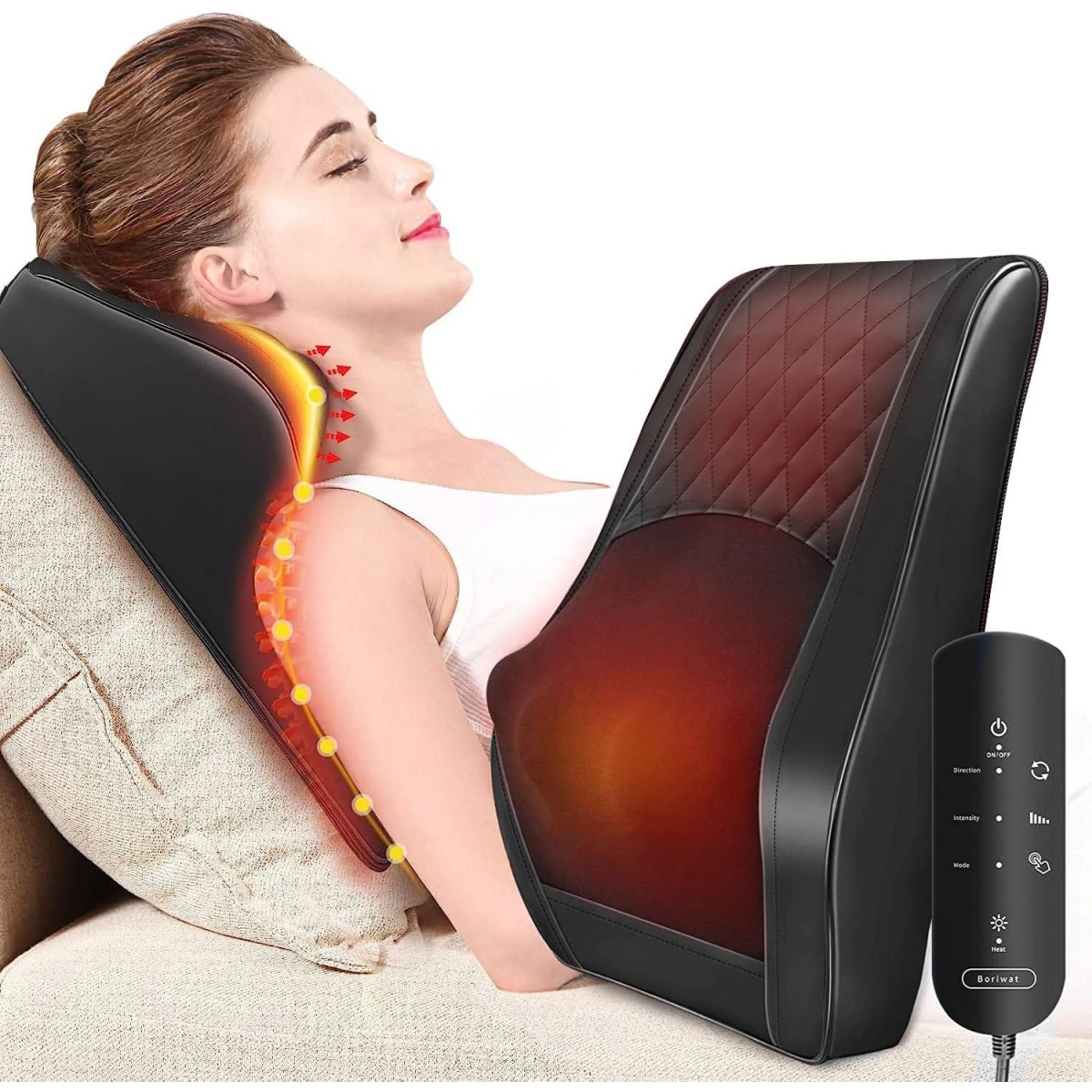 Boriwat Back Massager with Heat for Pain Relief R7